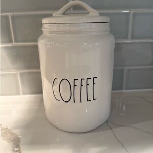 White Ceramic Coffee Canister